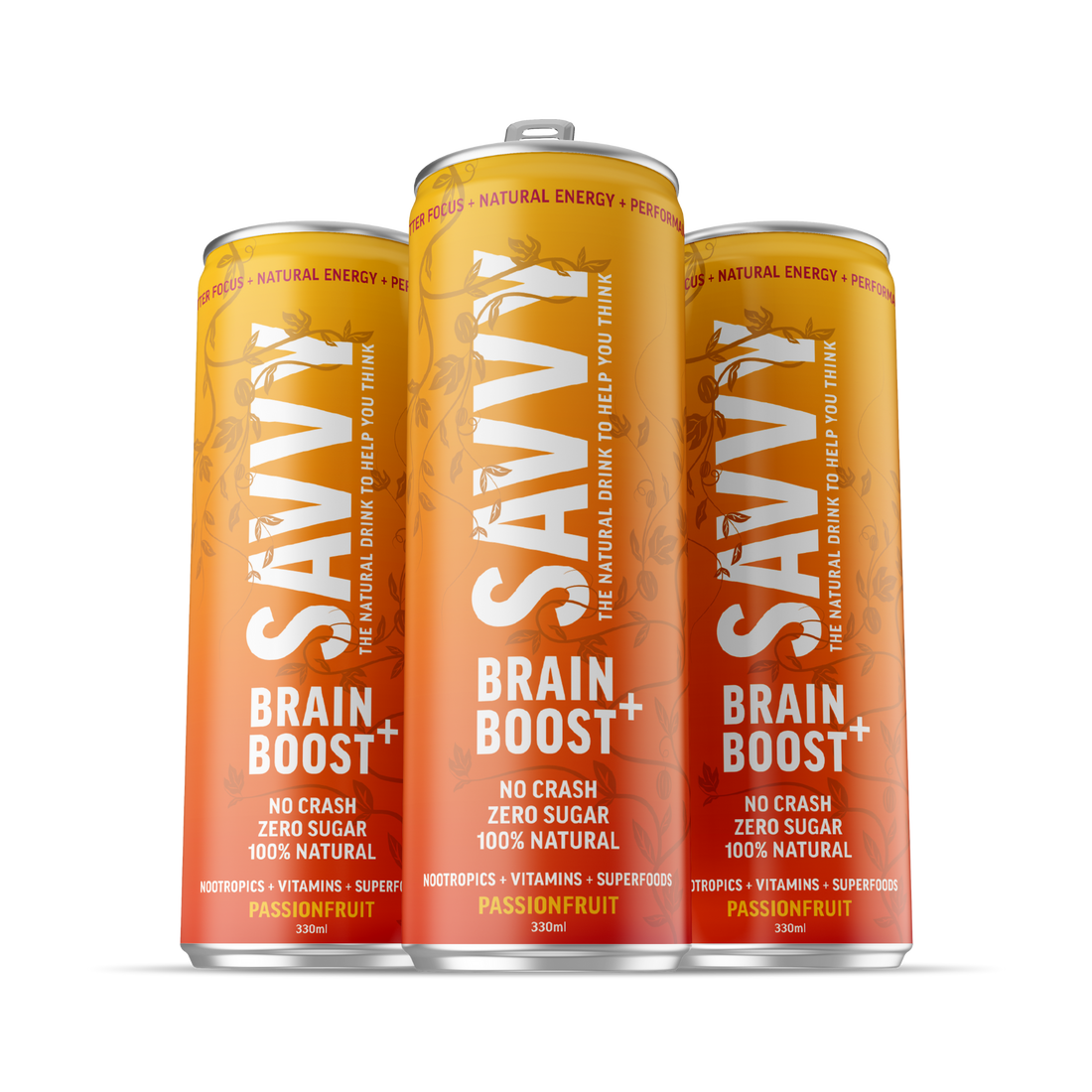Savvy Brain Boost Passionfruit 330ml Box of 12