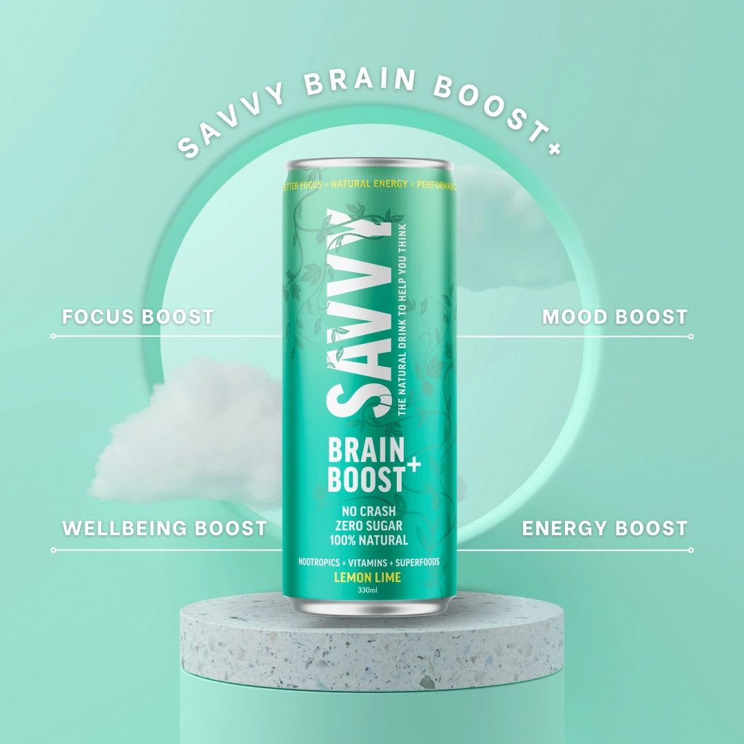 Savvy Brain Boost Lemon Lime 330ml Box of 12