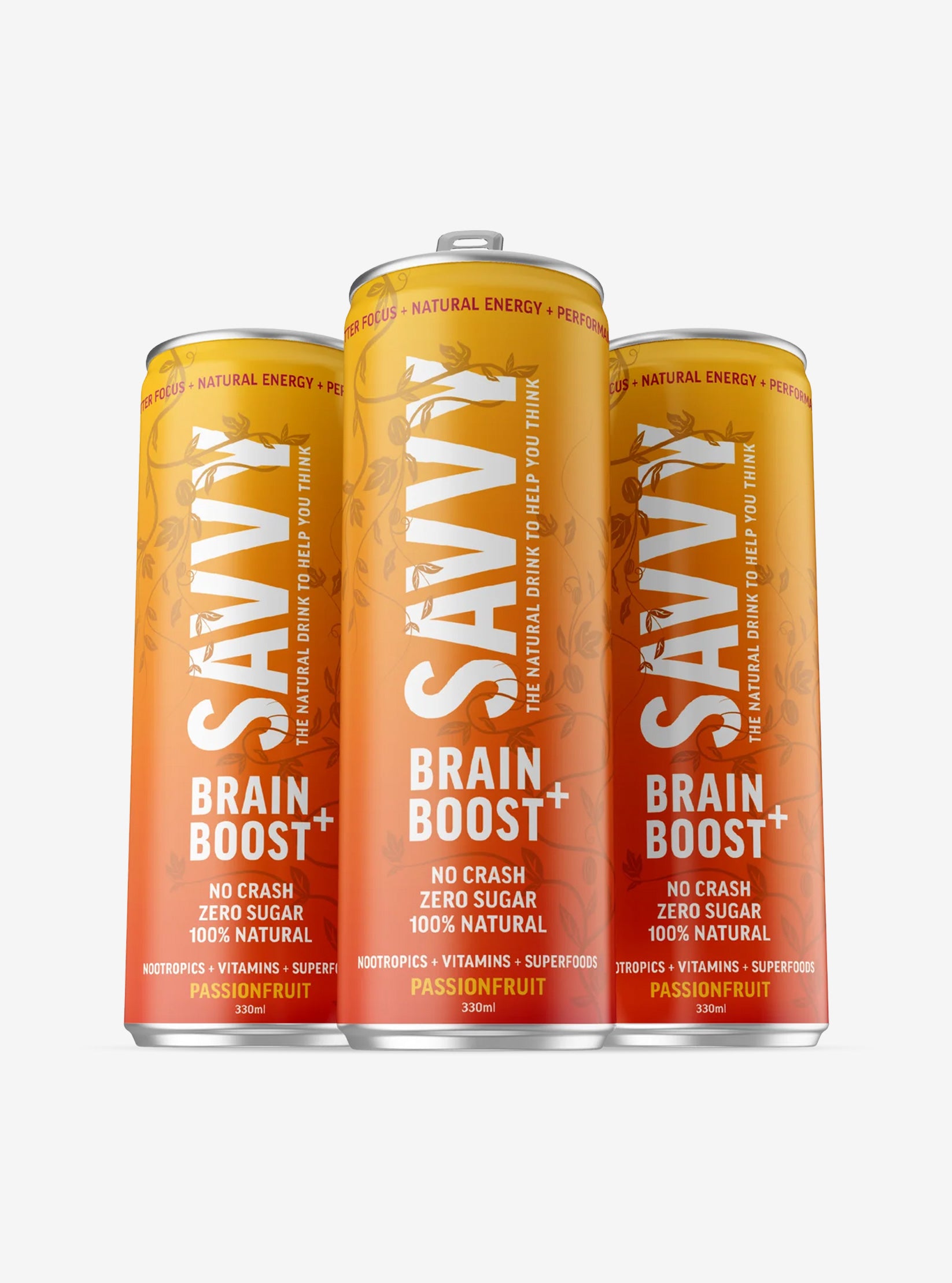 Savvy Brain Boost Passionfruit 330ml Box of 12